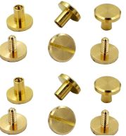 Brass Screws and Threaded Studs All Thread Rods, Precision Machined Threaded Fasteners for Machinery Automotive and Industrial Equipment Assembly